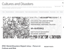 Tablet Screenshot of culturesanddisasters.org